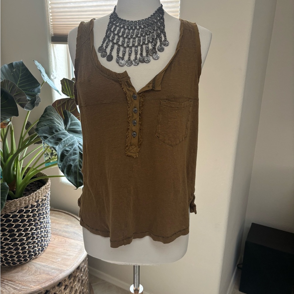 Free People Bronze Sleeveless Top